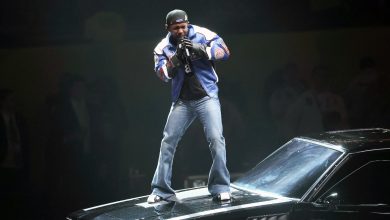 Kendrick Lamar performs onstage during Apple Music Super Bowl LIX Halftime Show