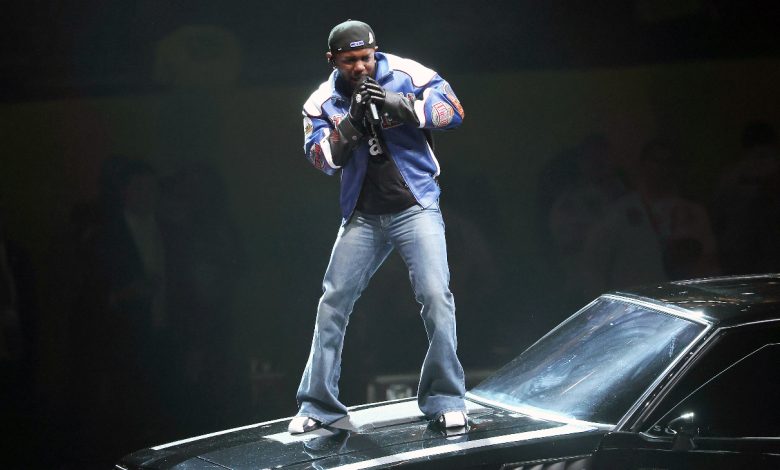 Kendrick Lamar performs onstage during Apple Music Super Bowl LIX Halftime Show