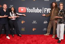 Sean Evans, Michelle Khare, Rhett McLaughlin and Link Neal attend the YouTube FYC event at Pacific Design Center on May 18 in West Hollywood.