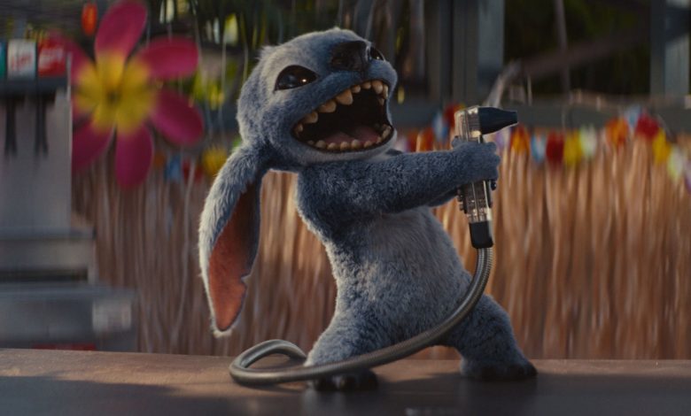 (L-R) Stitch in Disney’s live-action Lilo and Stitch