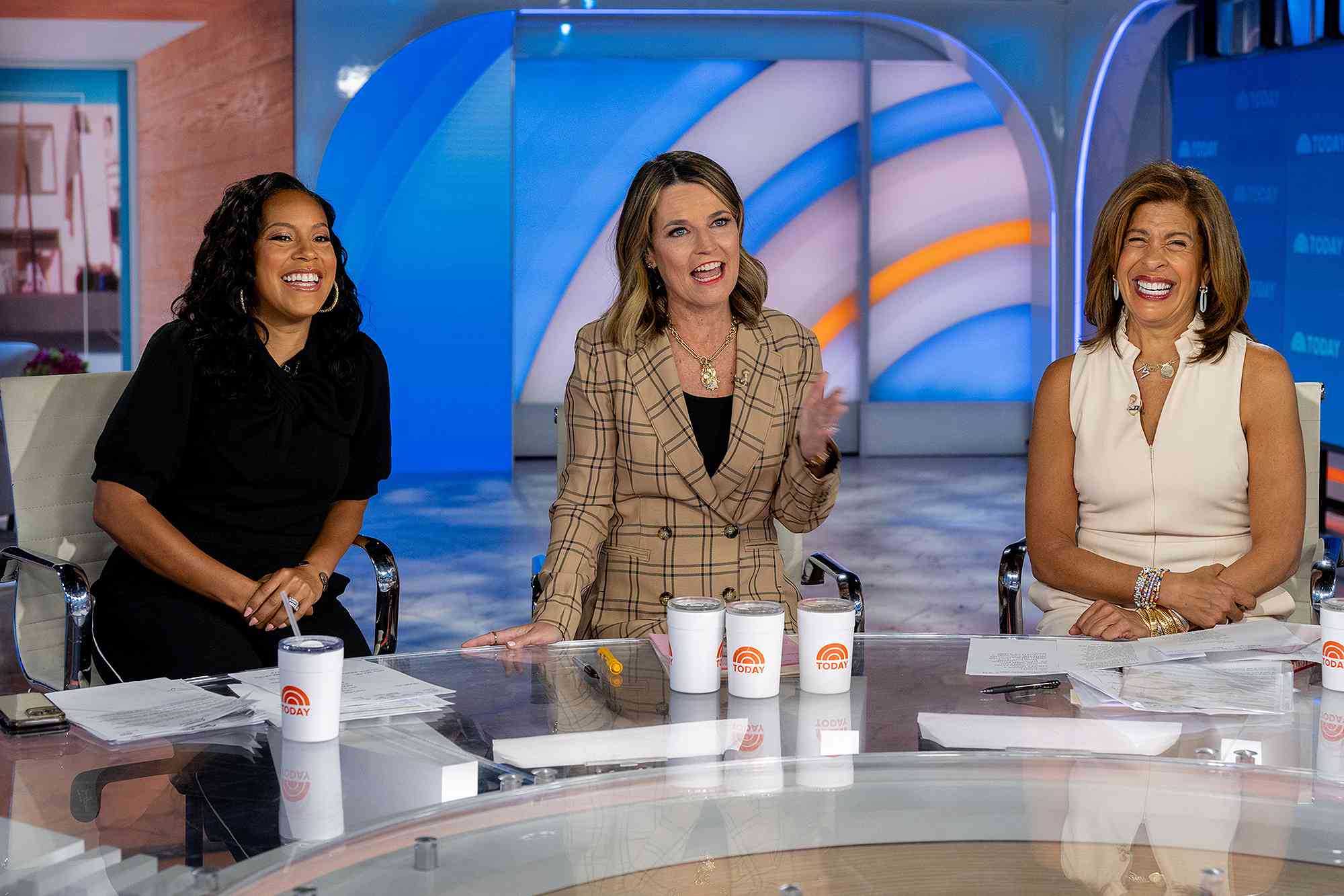 TODAY -- Pictured: Sheinelle Jones, Savannah Guthrie and Hoda Kotb on Monday, April 1, 2024