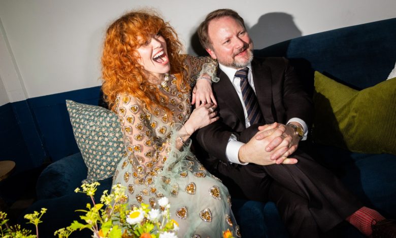 Natasha Lyonne and Rian Johnson attend the premiere of ‘Poker Face.’