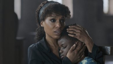 Kerry Washington as Syrah and Jahleel Kamera as Ky in Shadow Force.