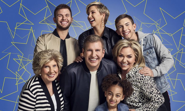 Chrisley Knows Best, from left: Faye Chrisley, Chase Chrisley, Todd Chrisley, Savannah Chrisley, Chloe Chrisley, Julie Chrisley, Grayson Chrisley, (Season 8, premiered July 9, 2020).