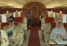 (L to R) Benicio Del Toro as Zsa-Zsa Korda, Michael Cera as Bjorn and Mia Threapleton as Liesl in director Wes Anderson