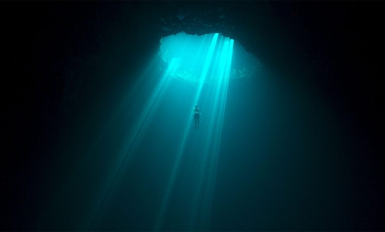 Alessia Zecchini appears in a still from The Deepest Breath