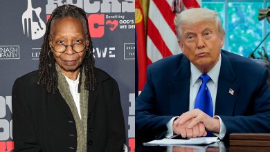 Whoopi Goldberg and Donald Trump