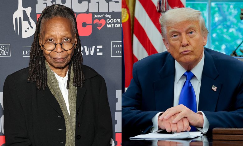 Whoopi Goldberg and Donald Trump