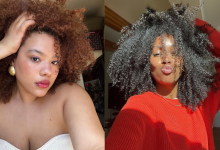 Two girls with curly hair