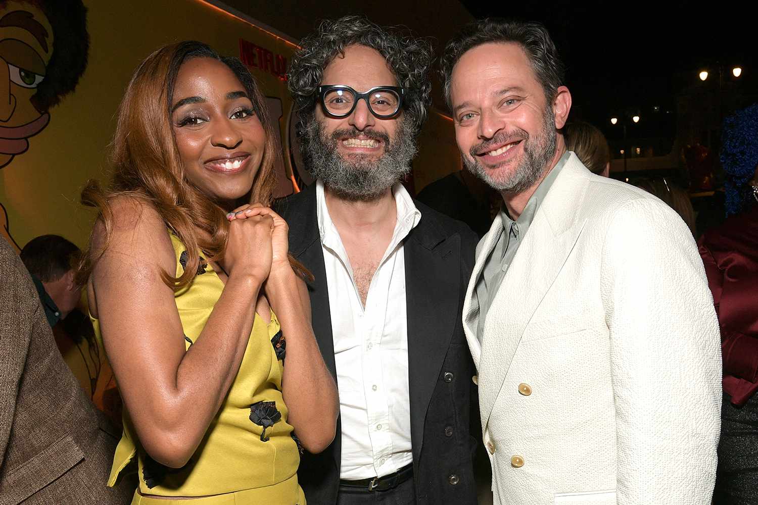Ayo Edebiri, Jason Mantzoukas, and Nick Kroll attend Netflix FYSEE: Big Mouth 