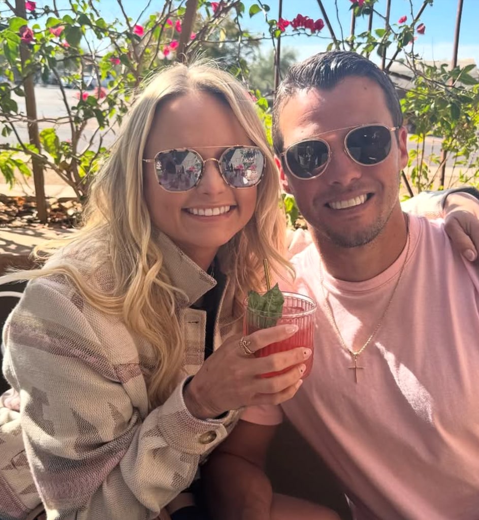 Photo shared by Miranda Lambert posing with her husband Brendan McLoughlin