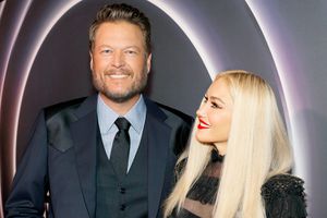 (L-R) Blake Shelton and Gwen Stefani attend Opry 100: A Live Celebration at Grand Ole Opry at the Ryman Auditorium on March 19, 2025 in Nashville, Tennessee.