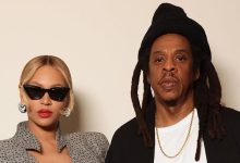Beyoncé and Jay-Z go for contrasting outfits as they make a date night out of family's celebratory event on tour