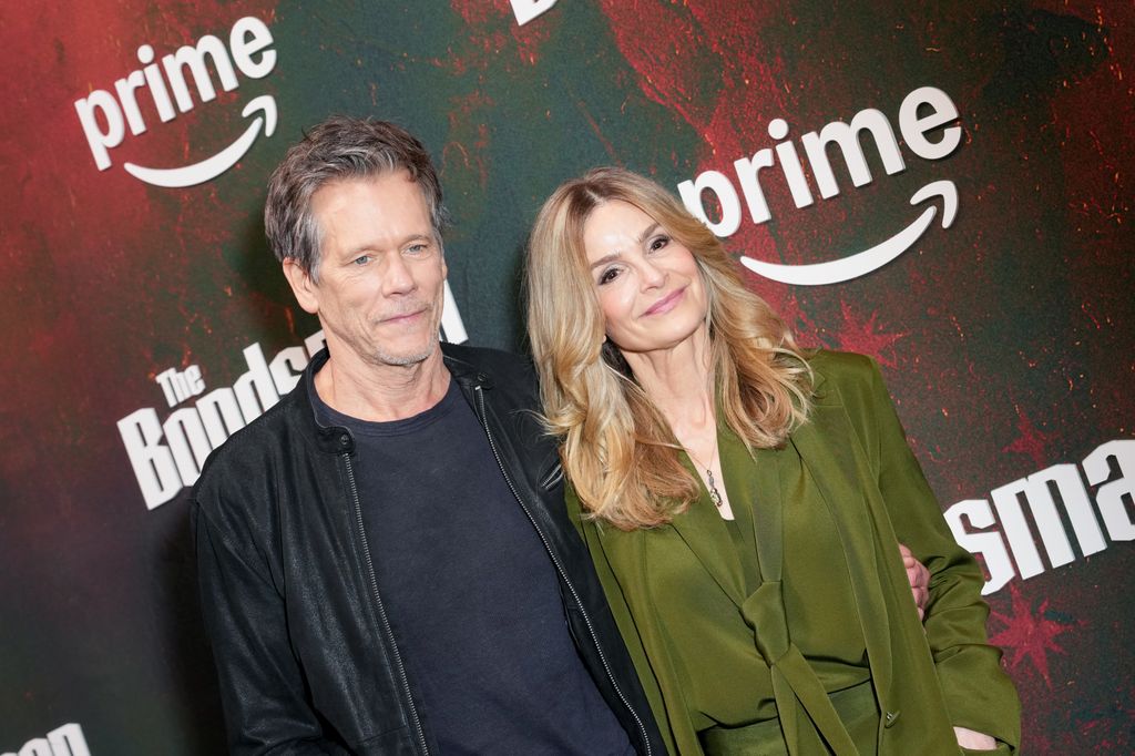Kevin Bacon, Kyra Sedgwick at Prime Video's "The Bondsman" Premiere held at Village East by Angelika theater on March 31, 2025 in New York, New York