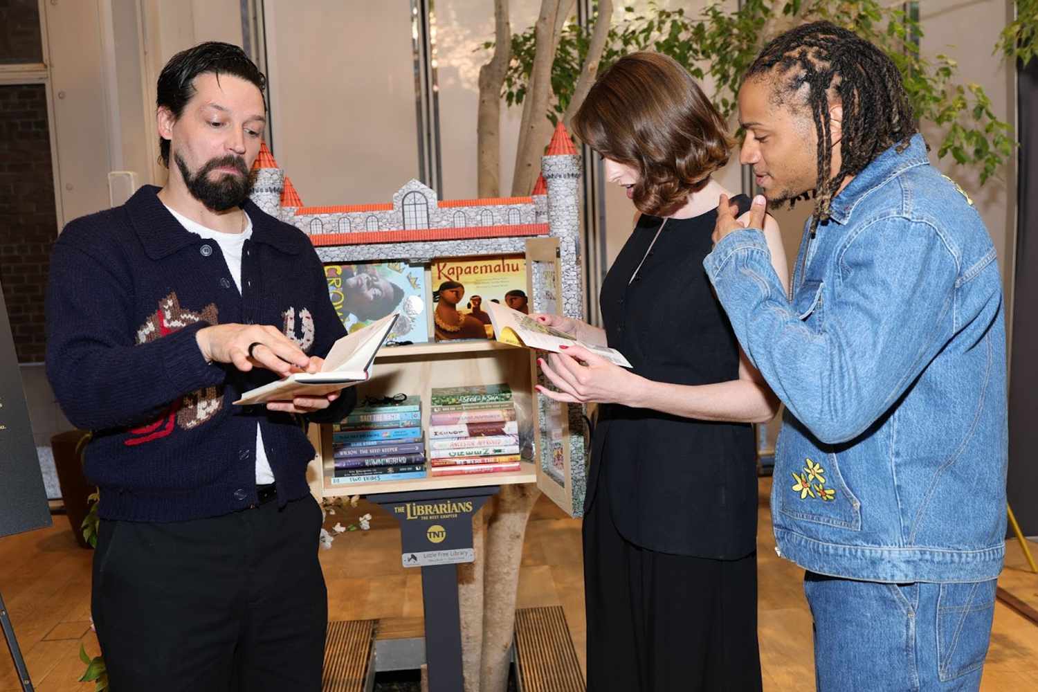 Callum McGowan, Olivia Morris and Bluey Robinson attend the TNT The Librarians: The Next Chapter screening event