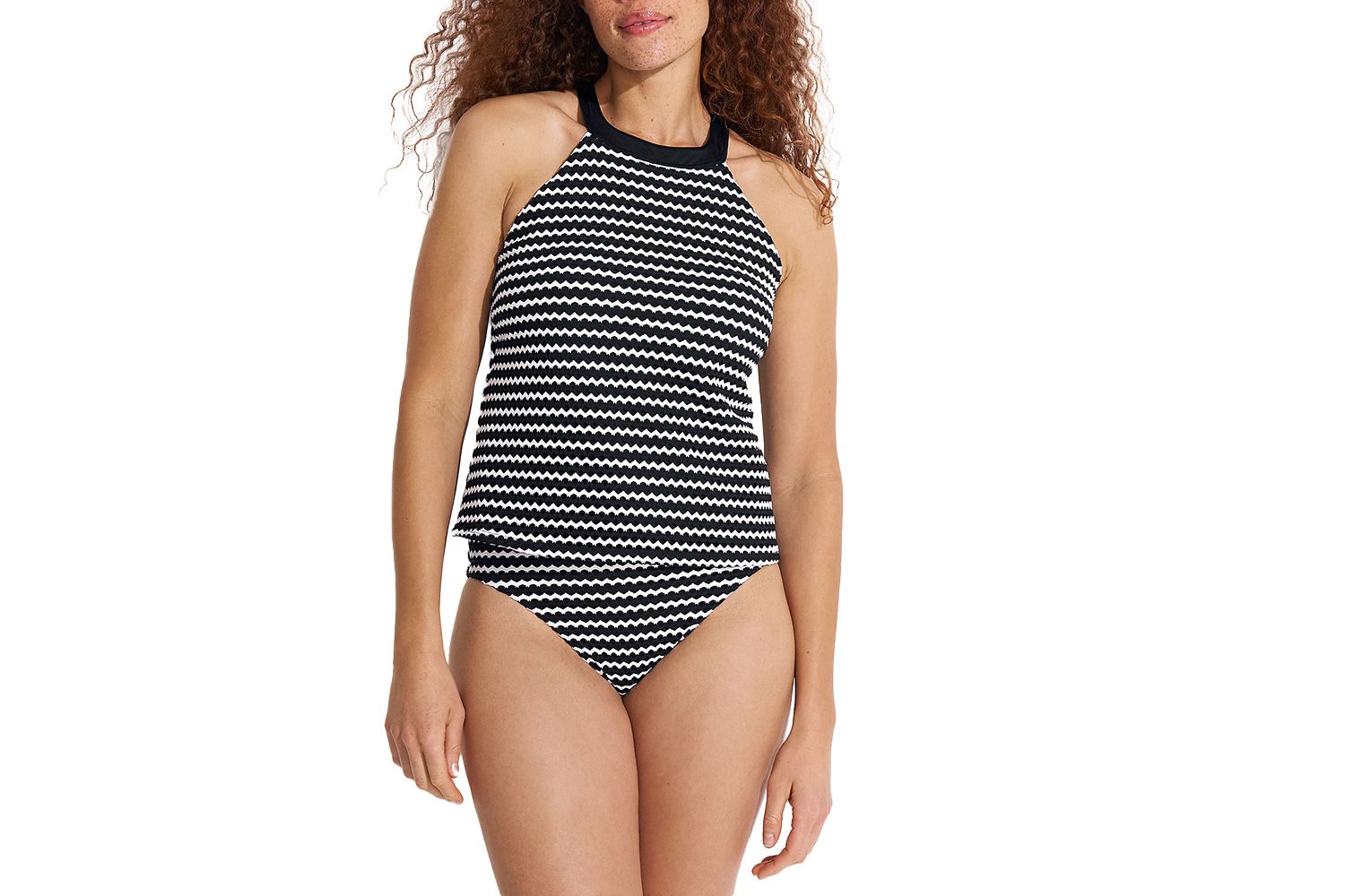 Crochet High Neck Tankini Top