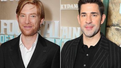 Domhnall Gleeson and John Krasinski attend the World Premiere screening of