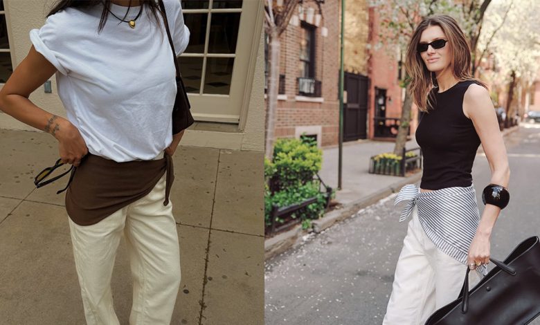 The Offbeat Styling Trick That Makes T-Shirts and Tanks Look So Elegant
