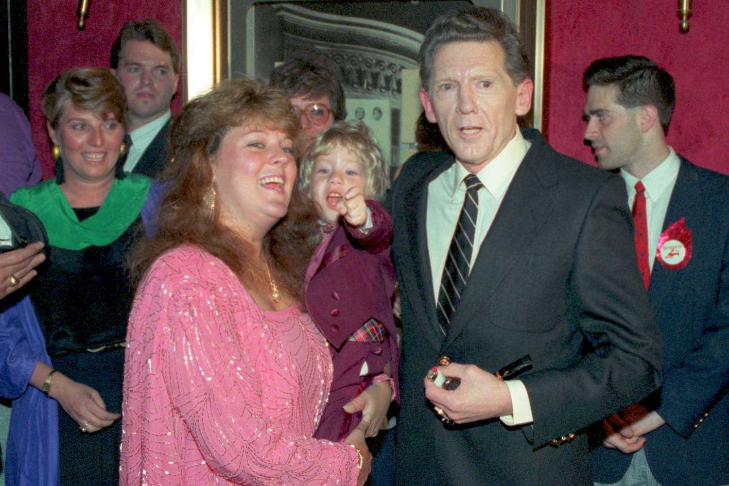 Jerry Lee Lewis with his wife Kerrie and son Lee attend the 'Great Balls of Fire' premiere at the Ziegfield Theatre in New York.