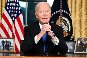 US President Joe Biden delivers a farewell address to the nation in the Oval Office of the White House in Washington, DC, US, on Wednesday, Jan. 15, 2025.