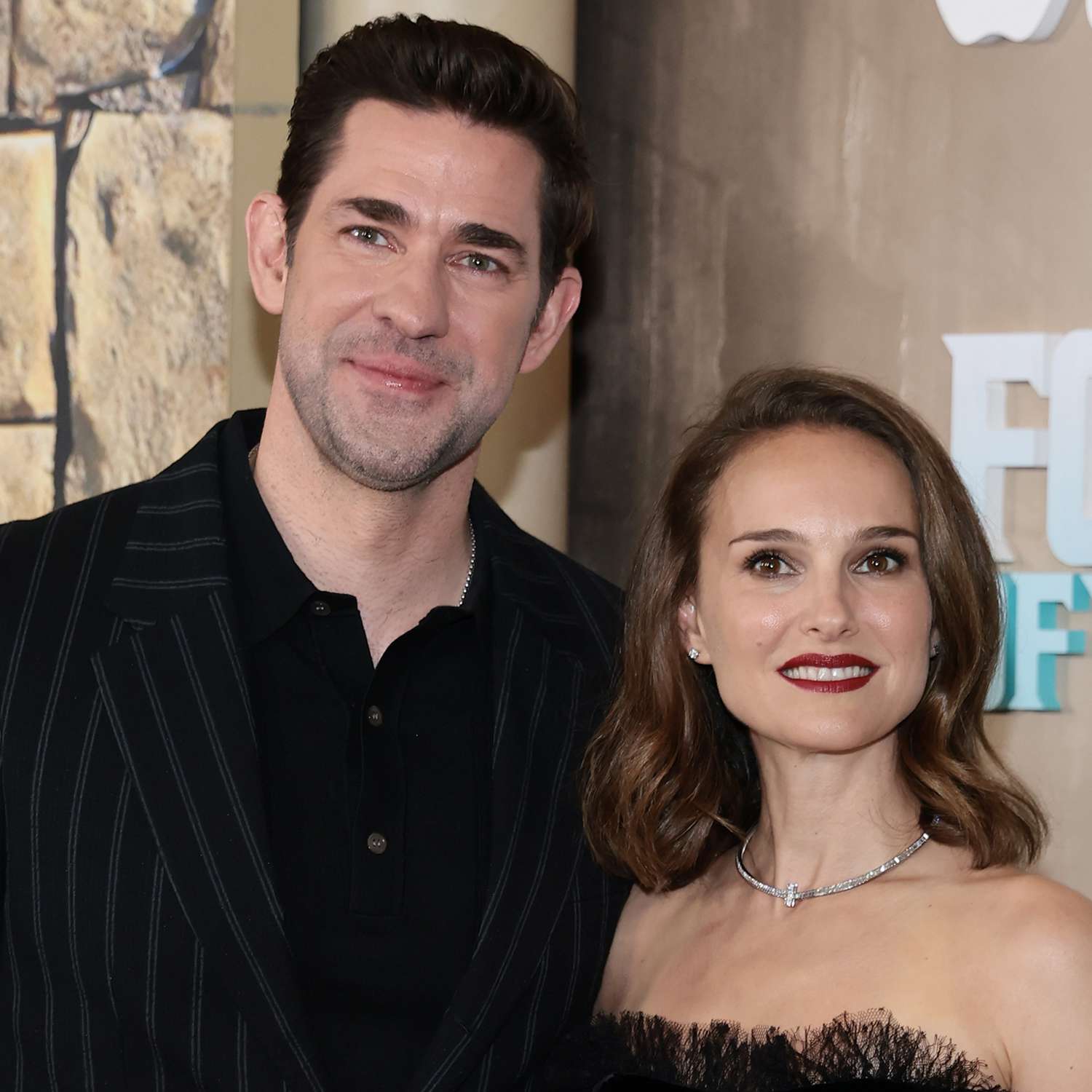 John Krasinski and Natalie Portman attend Apple's "Fountain of Youth" premiere