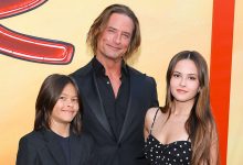 Josh Holloway (C) and his kids arrive at the Los Angeles premiere of Max Original Series