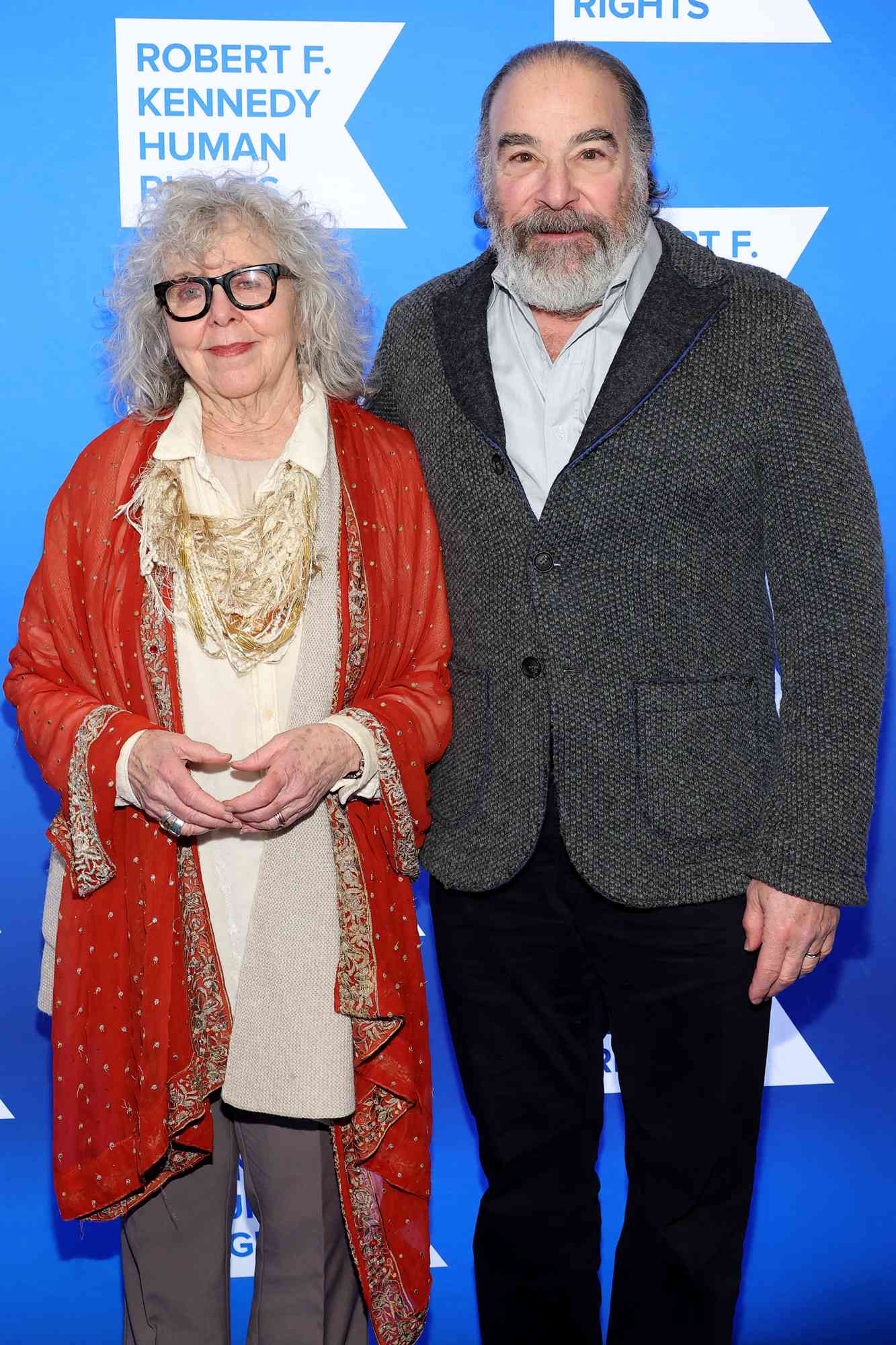 Kathryn Grody and Mandy Patinkin attend the Robert F. Kennedy Human Rights' 2023 Ripple of Hope Gala on December 06, 2023 in New York City. 