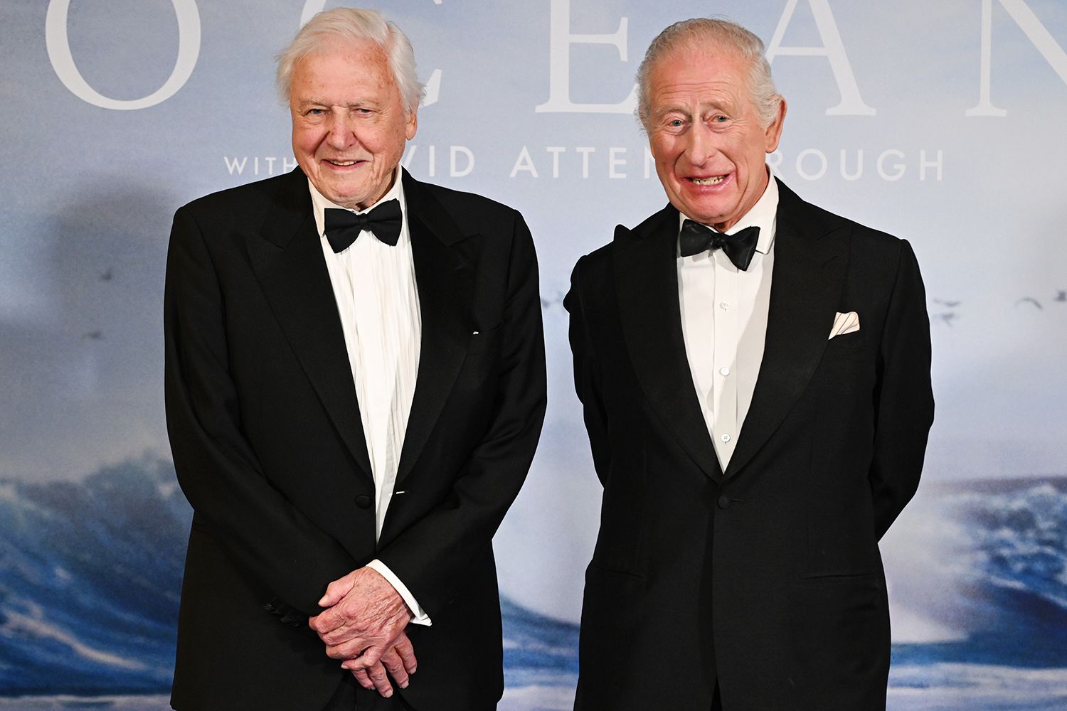 David Attenborough and King Charles III attend the "Ocean With David Attenborough" World Premiere