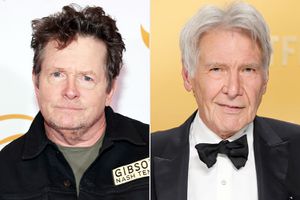 Michael J. Fox attends "A Country Thing Happened On The Way To Cure Parkinson's" benefitting The Michael J. Fox Foundation, at The Fisher Center for the Performing Arts on April 02, 2024 in Nashville, Tennessee; Harrison Ford attends the 31st Annual Screen Actors Guild Awards at Shrine Auditorium and Expo Hall on February 23, 2025 in Los Angeles, California