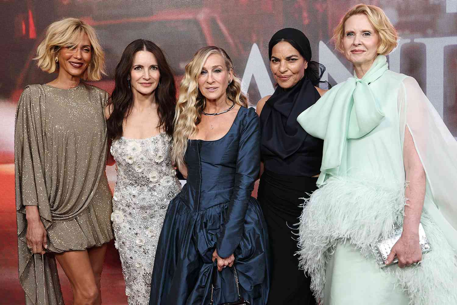 Nicole Ari Parker, Kristin Davis, Sarah Jessica Parker, Sarita Choudhury and Cynthia Nixon attend Max Original's "And Just Like That" Season 3 Photo Call