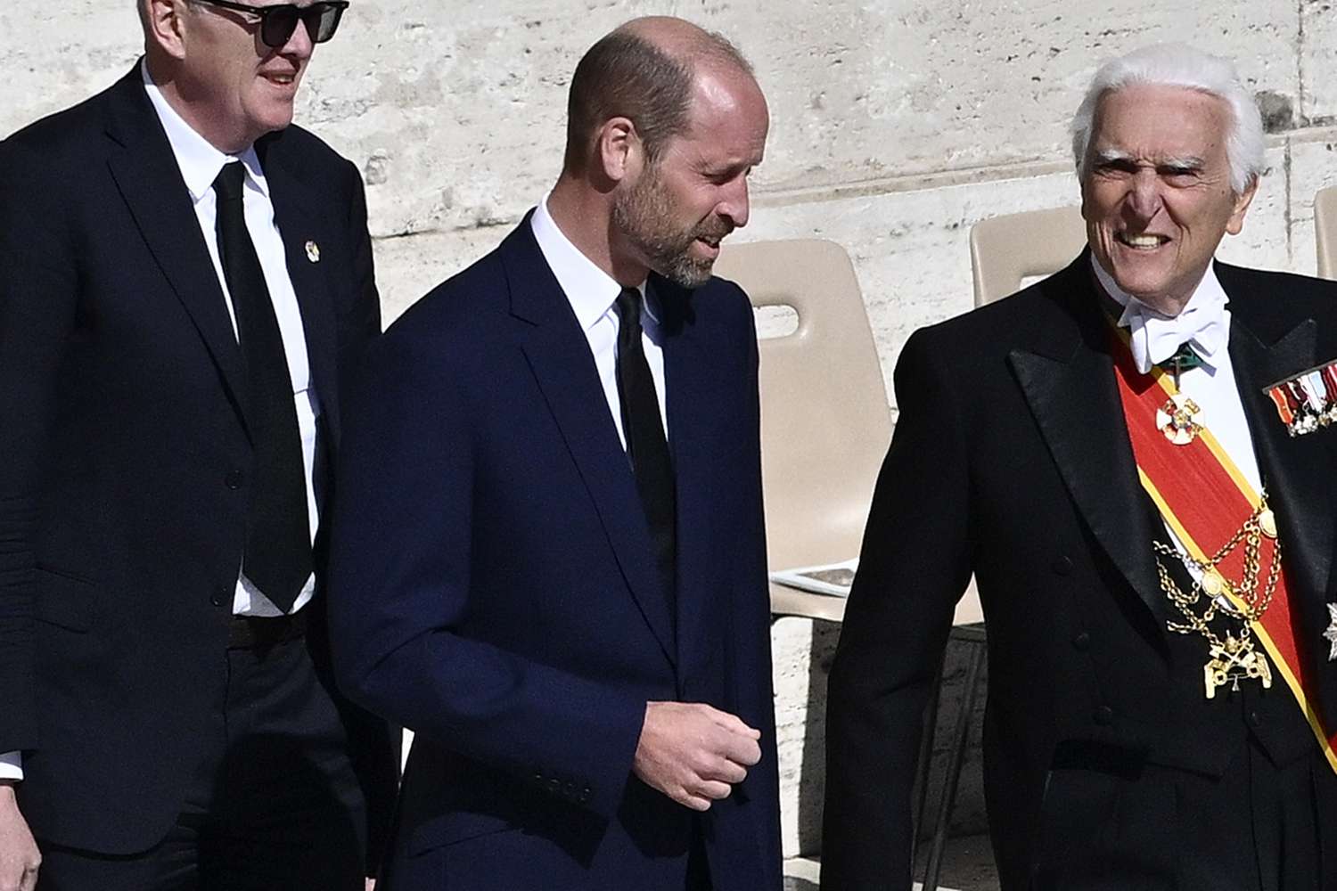 Prince William arrives at the funeral of Pope Francis