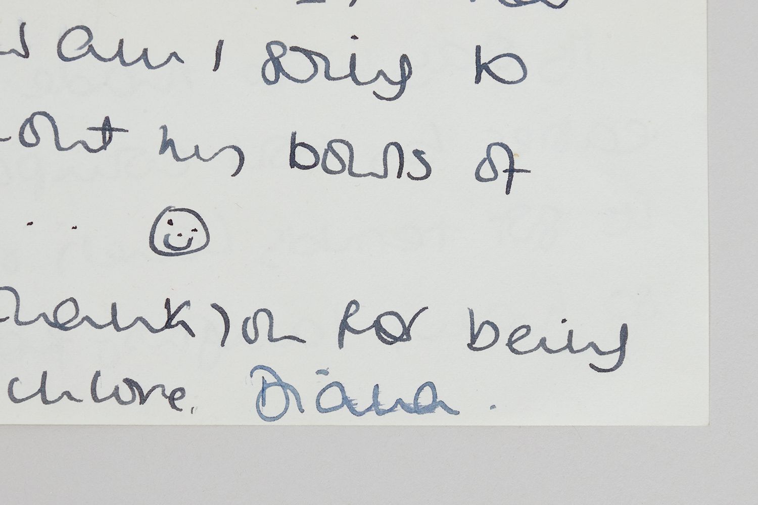 Princess Diana's Letter to a Buckingham Palace Footman