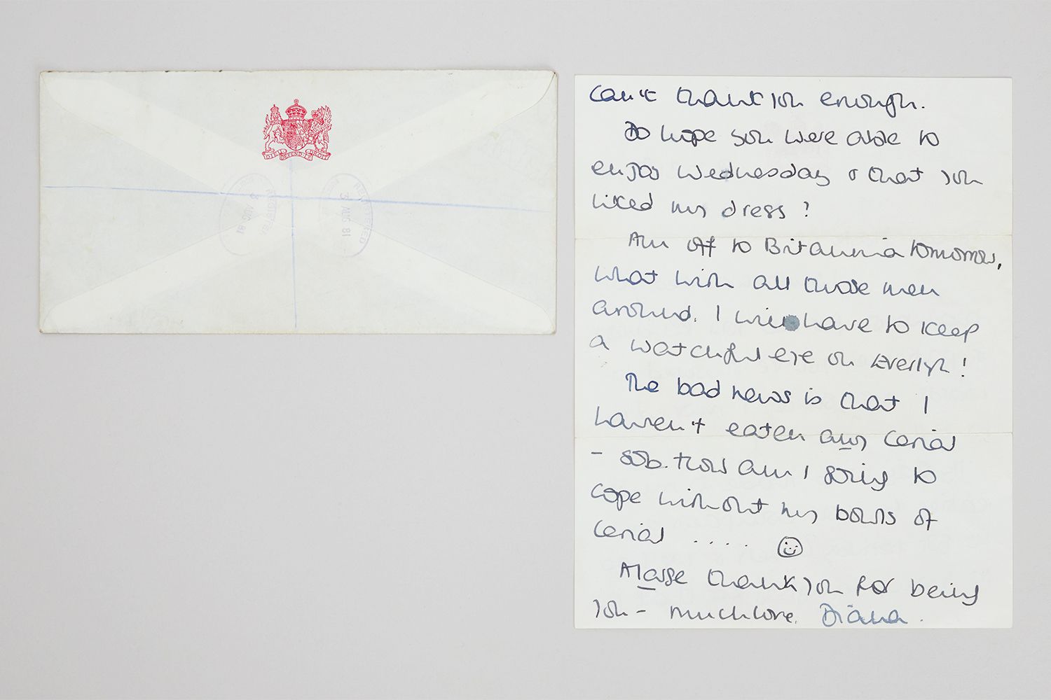 Princess Diana's Letter to a Buckingham Palace Footman