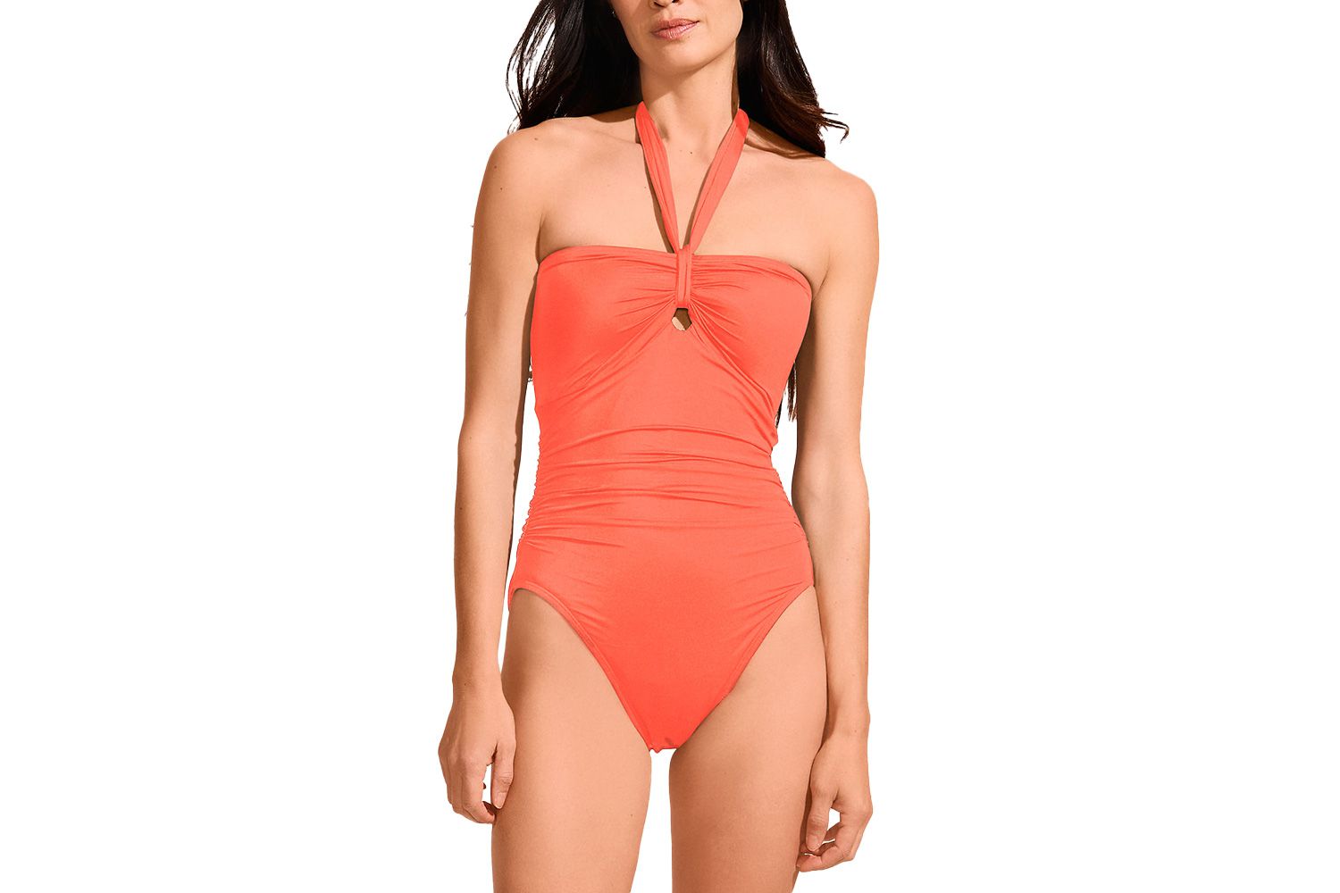 Slender Suit Multi-Way Bandeau High Leg One Piece Swimsuit