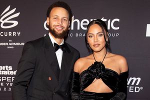 Steph and Ayesha Curry arrive at 2022 Sports Illustrated Sportsperson Of The Year Awards on December 08, 2022 in San Francisco, California. 
