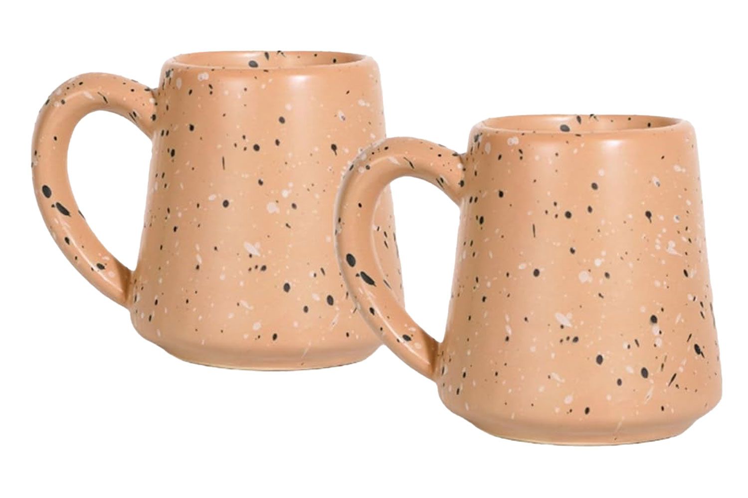 SWEET JULY Edgewater Collection Coffee Mugs Set of Two - Durable, Hand-Thrown Ceramic Mugs for Coffee & Tea, 16 oz Capacity - Available in White, Black, Gray, and Ch (Chai Speckled)