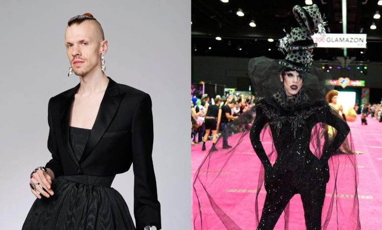 Ethan Mundt aka Utica Queen in Project Runway press, Dragcon LA