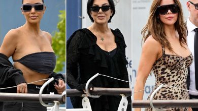 Kim and Khloé Kardashian and Mom Kris Jenner Make Stylish Arrival in Venice for Jeff Bezos and Lauren Sánchez's Wedding