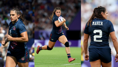 Ilona Maher playing rugby