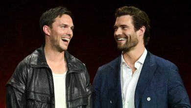 Nicholas Hoult, David Corenswet at the Warner Bros. Pictures The Big Picture Presentation Press Line as part of CinemaCon 2025 at Caesars Palace on April 01, 2025 in Las Vegas, Nevada.
