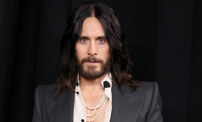 Jared Leto poses at a CinemaCon event.