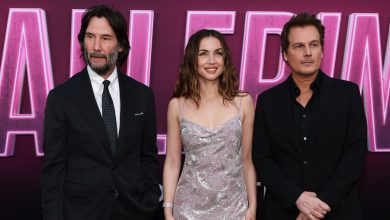 Keanu Reeves, Ana de Armas and Len Wiseman attend the world premiere of Lionsgate