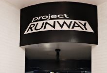 Project Runway branding logo seen above a doorway