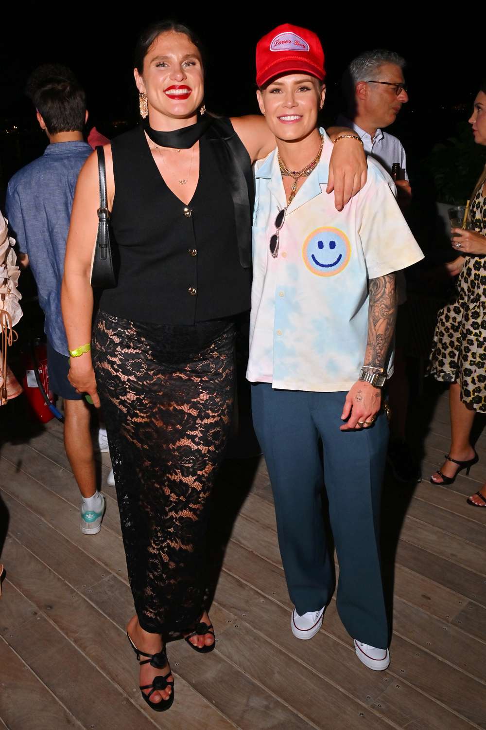 Ilona Maher and Ashlyn Harris attend the Spotify Beach concert featuring Cardi B, Lola Young and Mark Ronson 