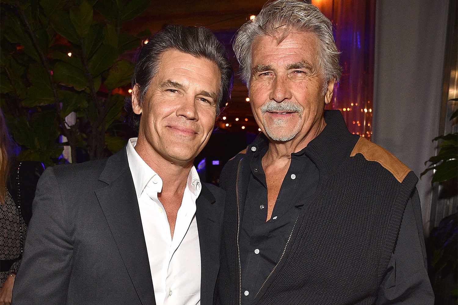MALIBU, CA - APRIL 24: (Exclusive Coverage) Josh Brolin and James Brolin attend Barbra Streisand's 75th birthday at Cafe Habana on April 24, 2017 in Malibu, California. (Photo by Kevin Mazur/WireImage)