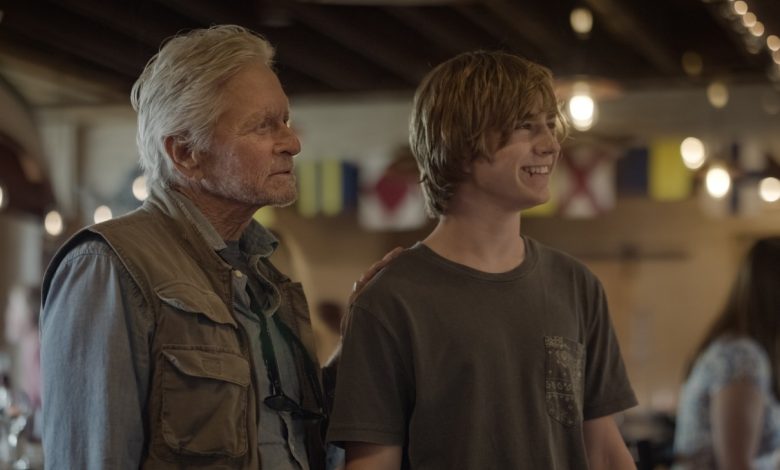 Michael Douglas and Walker Scobell in