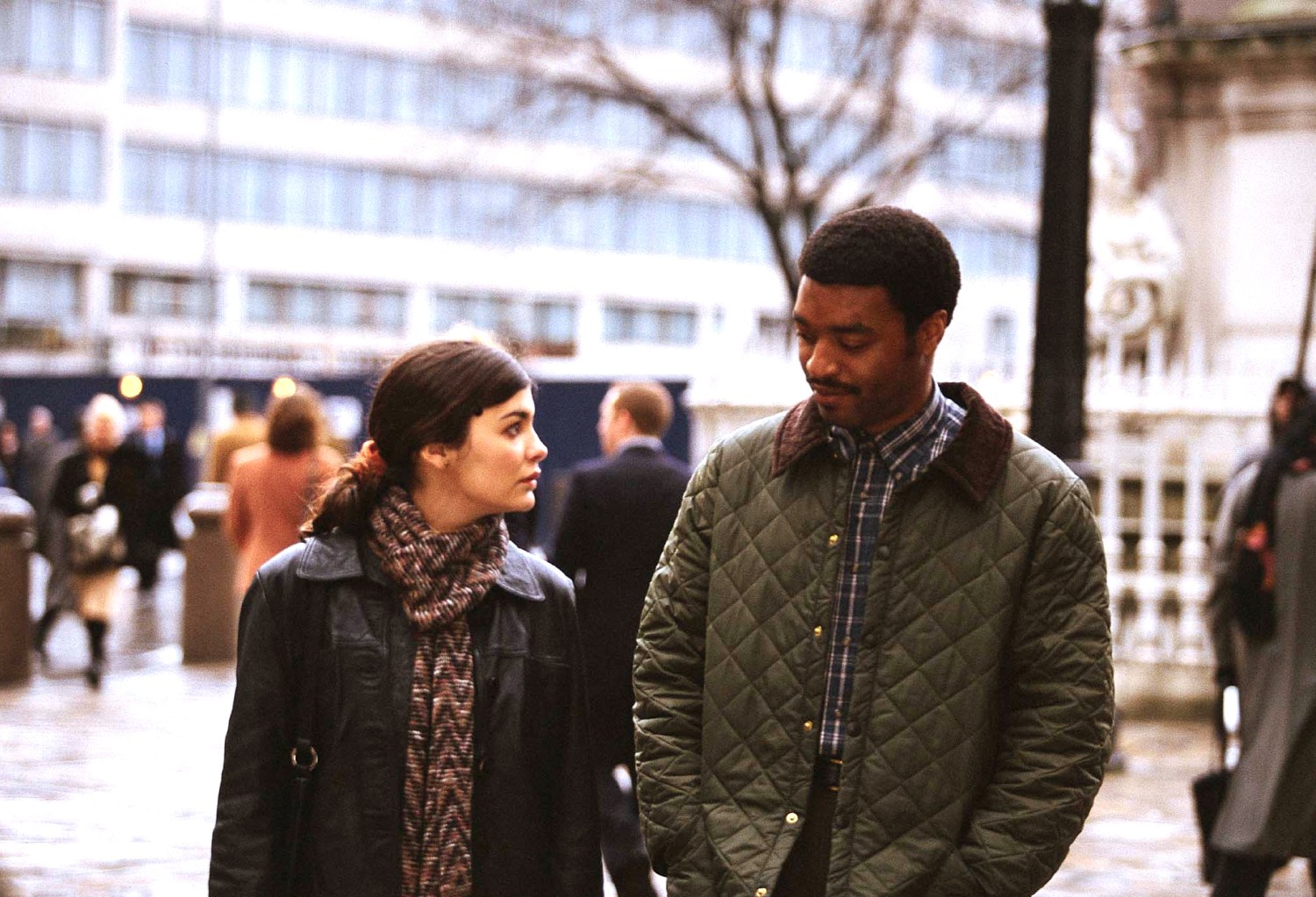 Audrey Tautou and Chiwetel Ejiofor in 'Dirty Pretty Things'