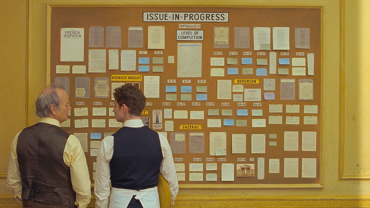 Bill Murray and Pablo Pauly in THE FRENCH DISPATCH.