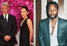 From left: Sean Penn, Ann Lee and John Legend