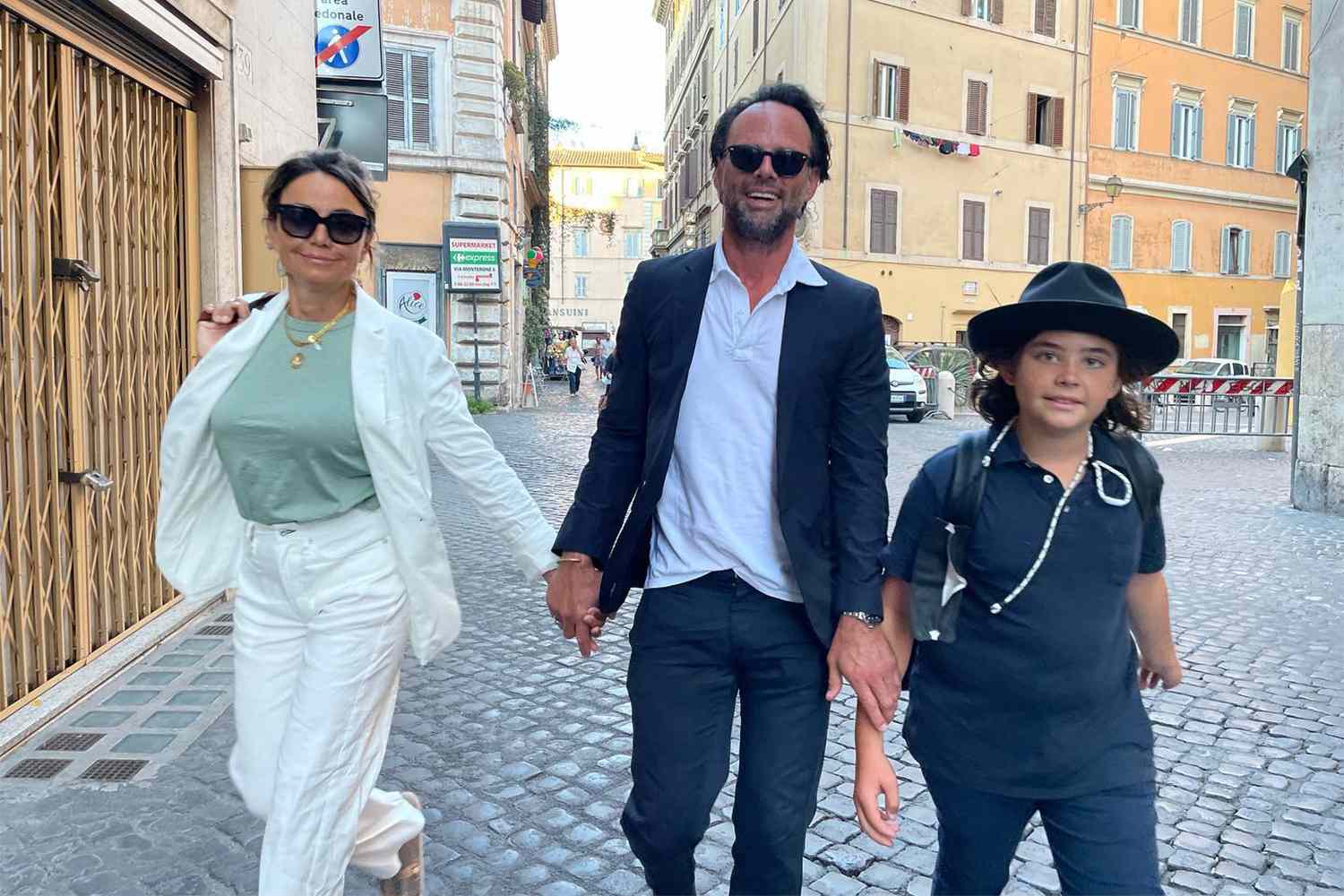 Nadia Conners, Walton Goggins and their son on Instagram